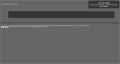 Desktop Screenshot of hotelhauser.de